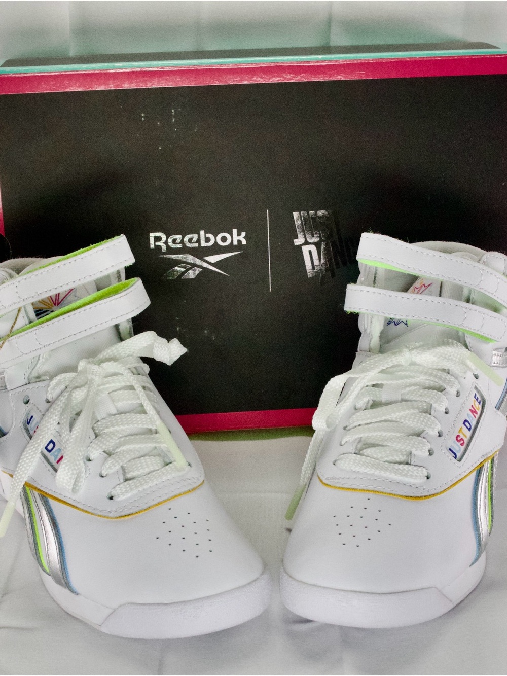 Reebok Freestyle Just Dance Sneakers White with silver accents